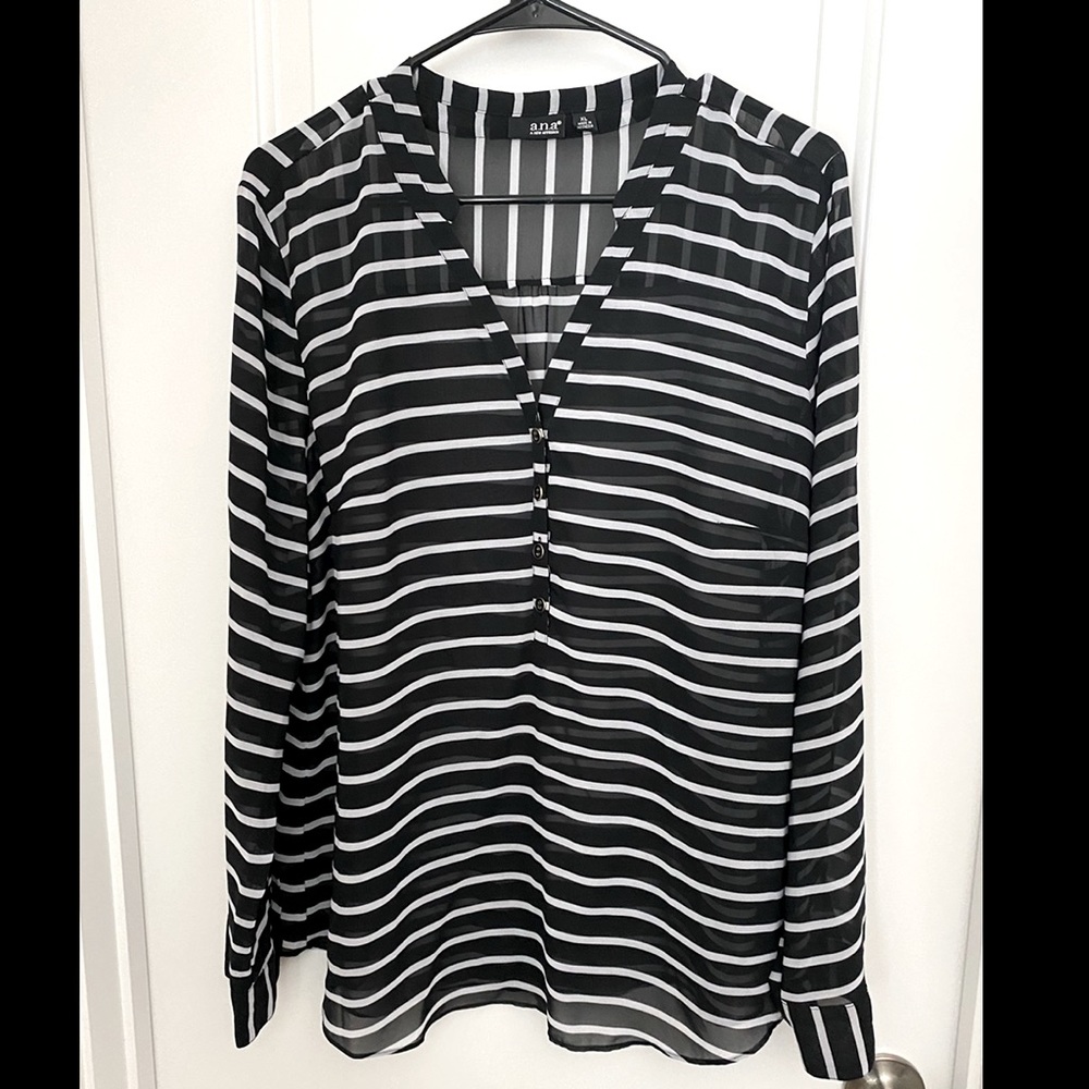 Sheer Striped Blouse
